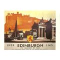 Advertising LNER LMS EDINBURGH Postcard (Mayfai...