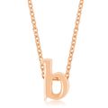 Rose Gold Finish Initial B Pendant