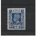 Burma.O31 1a Blue.Fine Used.Jul25a