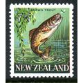 NEW ZEALAND 1968 Definitive, Brown Trout 7½c - ...