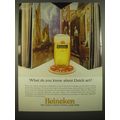 1966 Heineken Beer Ad - What do you know about Dutch art?