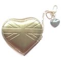 Grey Heart Shaped Coin Purse Embossed British F...