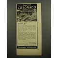 1953 Hotel del Coronado Ad - Freshen up