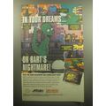 1993 Acclaim The Simpsons Barts Nightmare Video Game Ad - In your dreams.. Or