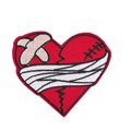 Injured Heart Iron On Patch Embroidered Patches...