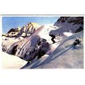 Vintage Colour Postcard - Ski Jump - off piste ...