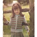 Knit Sweater Pattern Child's Striped Cardigan