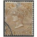 Bermuda 1893 SG29b 1/- Brown-Olive (rub) Wmk Cr...