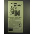 1930 Burlington Route Railroad Ad - The Cody Road