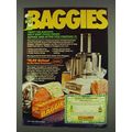 1978 Baggies Food Storage Bags Ad - Keep Food F...