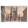 WEST FRONT, BATH ABBEY, SOMERSET unused vintage...