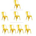 Tolix Style Yellow Metal Stack Industrial Chic ...