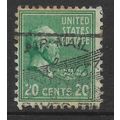 USA 1938 PRESIDENTIAL SERIES 20c EMERALD GREEN ...