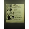 1957 BEA British European Airways Advertisement - Friendly Viscount service