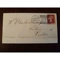 1872 GB QV 1d Red stamp plate no 141 AL cover B...