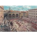 Firenze Piazza della Signoria Italy Postcard po...