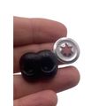 Safety Nose Teddy Bear 25mm Black with Metal Ba...