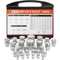 56 Pcs BSPP Cap and Plug Kit, Hydraulic Cap and...