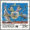 AUSTRALIA, Living Together, Tourism, blue 1988,...