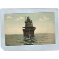 MA Boston Harbor Lighthouse Postcard Deer Islan...