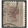New Zealand 1897 SG243a 6d Black-Brown Perf 11 ...