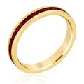 Stylish Stackables with Garnet in Gold Crystal ...