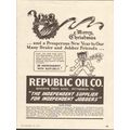 REPUBLIC OIL COMPANY 1937 Merry Christmas deale...