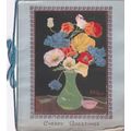 Vintage Christmas Card - Cheery Greetings - Vas...