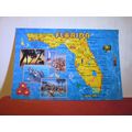 MAP OF FLORIDA, USA unused postcard #