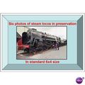 Six 6x4 photos: British steam locos in preserva...