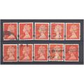 BULK STOCK.(1st) Bright Orange-Red x 10.Type Un...