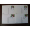 1981 GB pillar boxes NWPB 5 set Postcards speci...