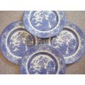 Ironstone England blue and white porcelain plat...