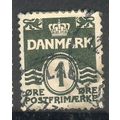 Denmark stamps 1933 - 1ore olive black - numera...