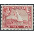Aden 1939 SG19 1 1/2a Scarlet Mounted Mint.. .