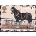 GB, HORSE, Shire Horse, white 1978, 9p, #4