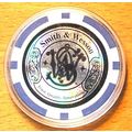 (1) Smith & Wesson Blue Poker Chip Golf Ball Ma...