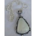 White moon pendant