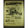 1963 South African Airways Advertisement - Four ways to enjoy flying