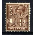 Malta 1926 - 27 KGV 1/4d Brown used SG 157 ( A7...