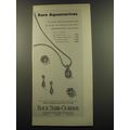 1959 Black Starr & Gorham Jewelry Advertisement - Rare aquamarines
