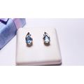 Estate 1.5ctw Natural Pear Topaz & Diamond 14Kt...