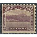 Dominica 1909 SG51ab 3d Purple/Yellow on P-Yell...