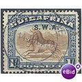 South West Africa 1927 SG64 1s Brown & Deep Blu...