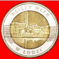 BI-METALLIC: POLAND ★ 5 ZLOTY 2016 UNC MINT LUS...