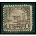Used 571 $1 Lincoln Memorial Barely Clears M09523