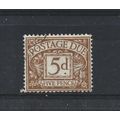 GB.Postage Due.D32 5d Yellow-Brown.Fine Used.Aug25