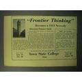 1933 Iowa State College Ad - Frontier Thinking