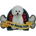 I love My Bichon Frise Artwood Fridge Magnet
