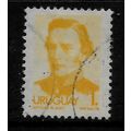 URUGUAY 1976 LOCAL MOTIVES 1p YELLOW ARTIGAS SG...